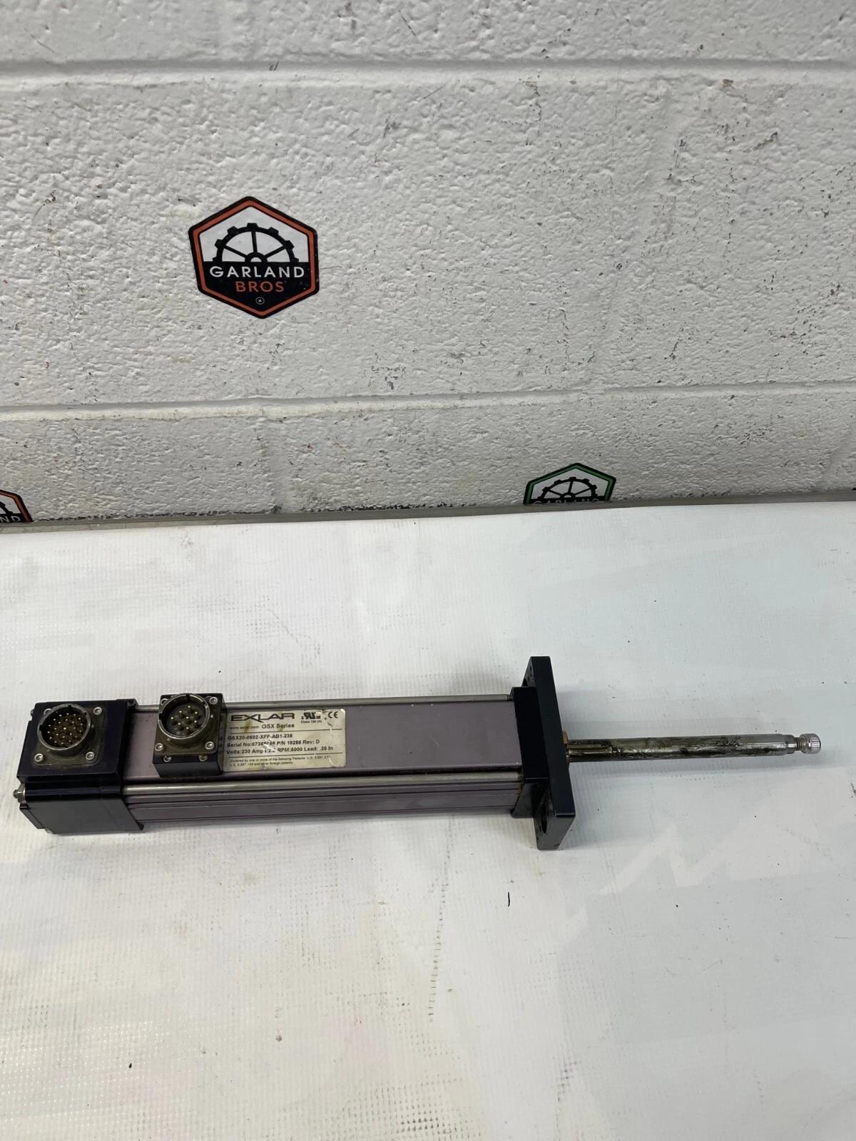 Exlar #GSX20-0602-XFF-AB1-238, GSX Series Servo Motor Actuator, 5000 RPM, 2.5 amp, 230 V.