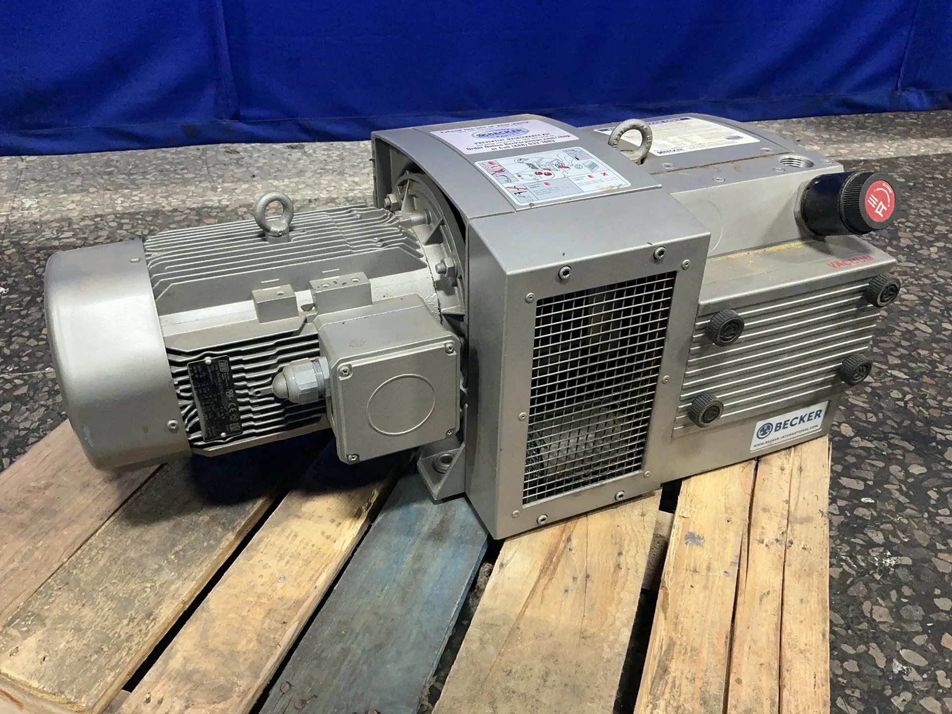 Becker #KVT-3.60, vacuum pump, 3.5 HP, 1420/1715 RPM, 100 mbar, 230/460 V., 2023