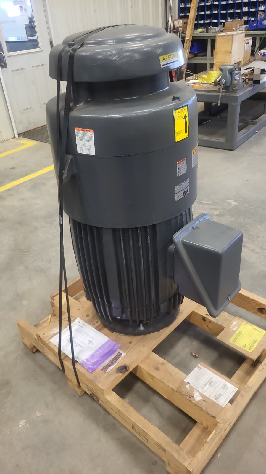 100 HP 3600 RPM Nidec U.S. Motors, Electric Motor, TEFC, Frame 405VPZ, 114 amps, 460 Volts, 3PH, 60 Hz