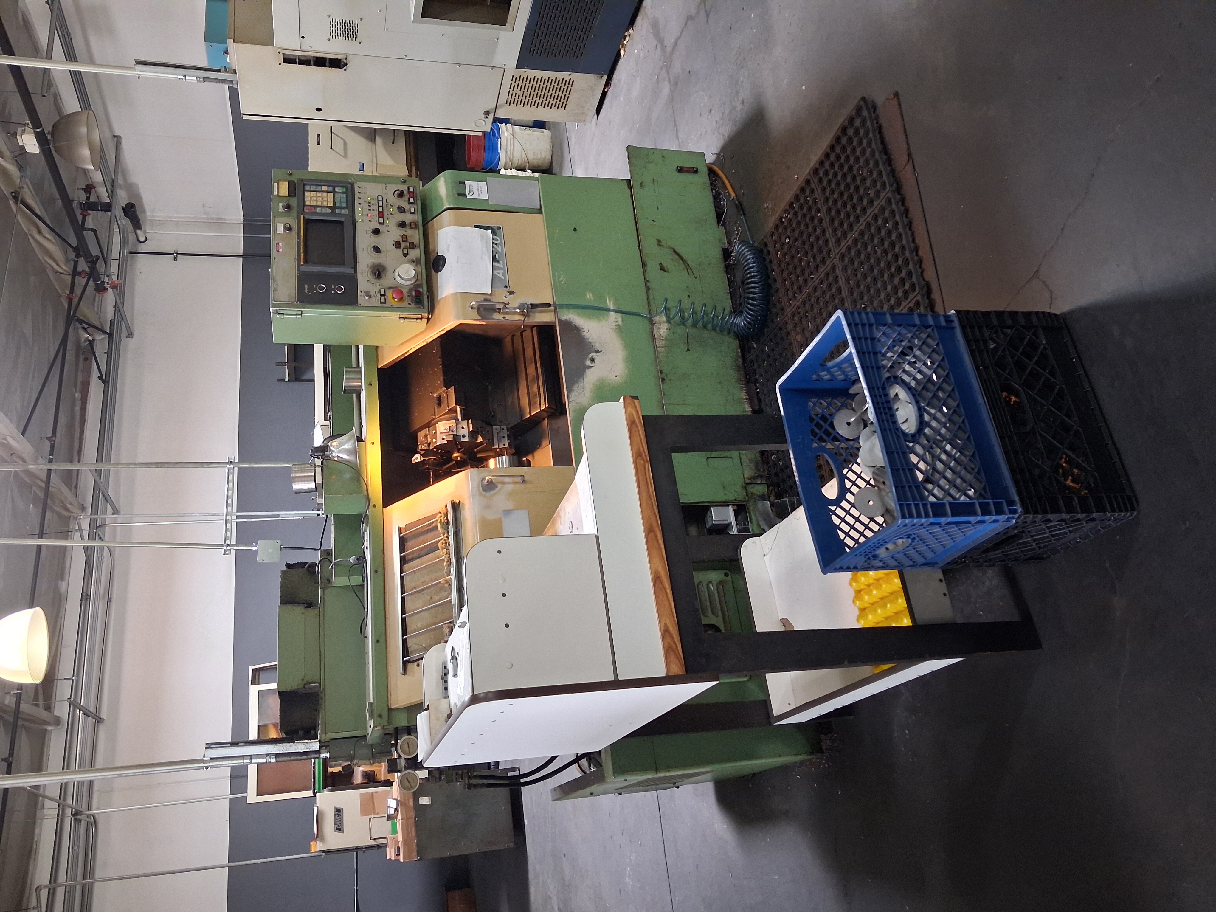 Mori Seiki #AL-20ATM, slant bed CNC lathe, Fanuc 0-Mate T Control, 3" jaw hydraulic chuck, 10-station turret