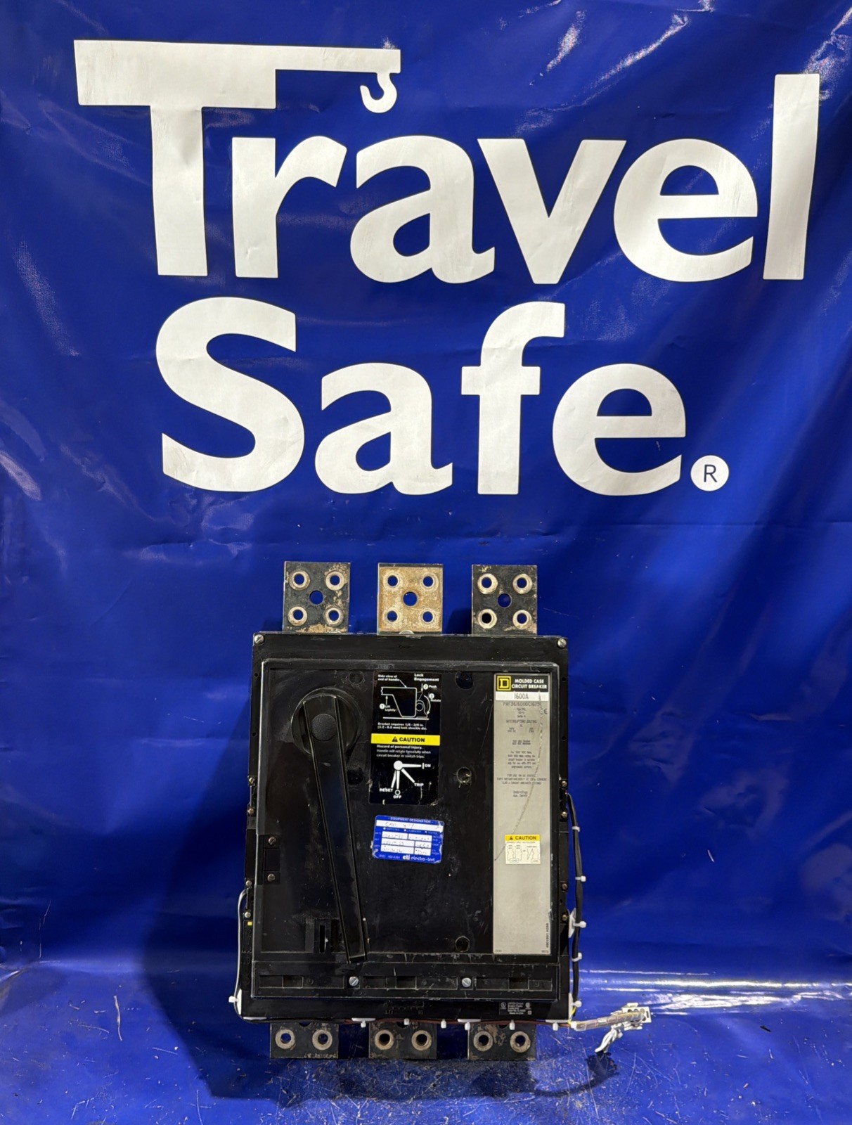1600 Amps, Square D #PAG361600DC1625, bolt-on circuit breaker, 600 Volts, 3 Pole