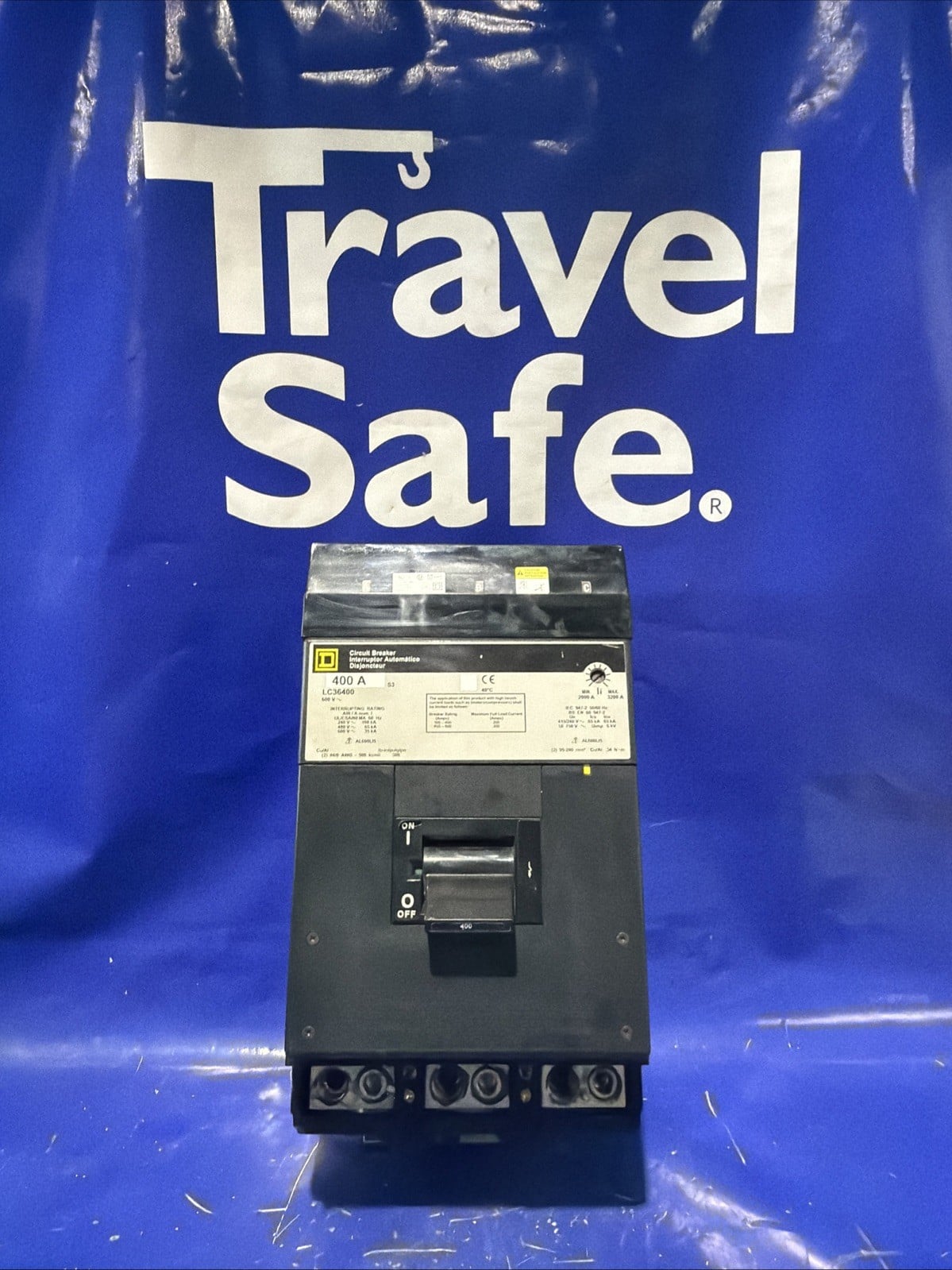 400 Amps, Square D #LC36400, I-Line circuit breaker, 600 Volts, 3 Pole, 35 KA (5 available)