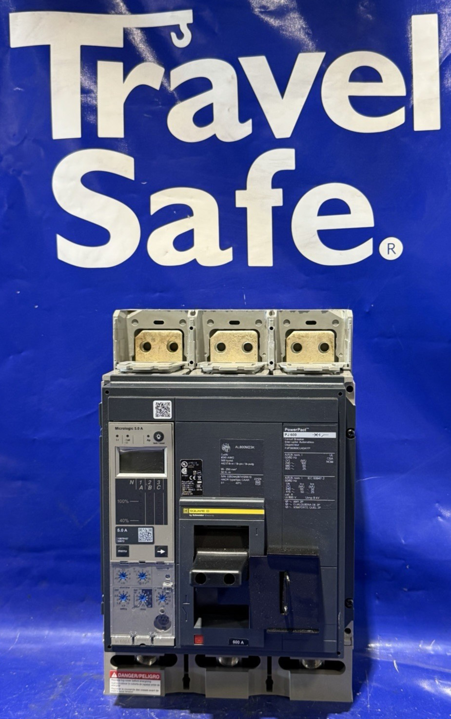 600 Amps, Square D #PJP36060CU43AYP, circuit breaker, 600 Volts, 3 Pole, Micrologic 5.0 trip (2 available)