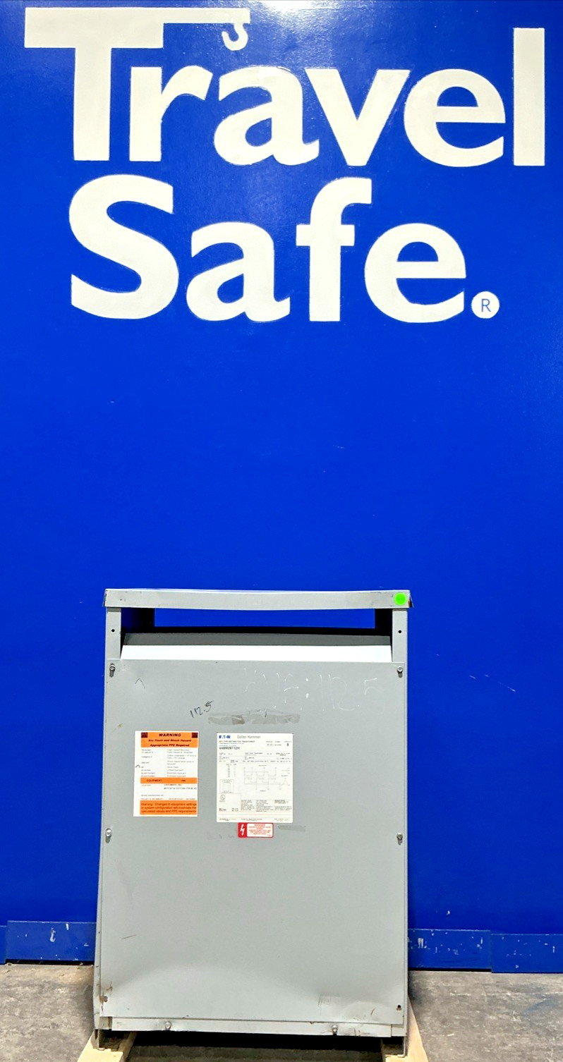 112.5 KVA 480 Delta Primary, 208Y/120 Secondary, Eaton #V48M28T12H, Transformer, 3 Phase, 60 Hz