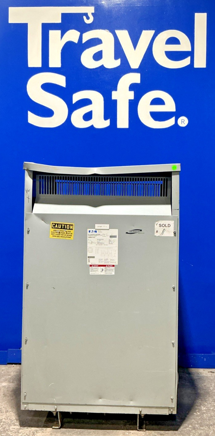 225 KVA 480 Primary, 208Y/120 Secondary, Eaton #V48M28T22EE, Transformer, 3 Phase, 60 Hz