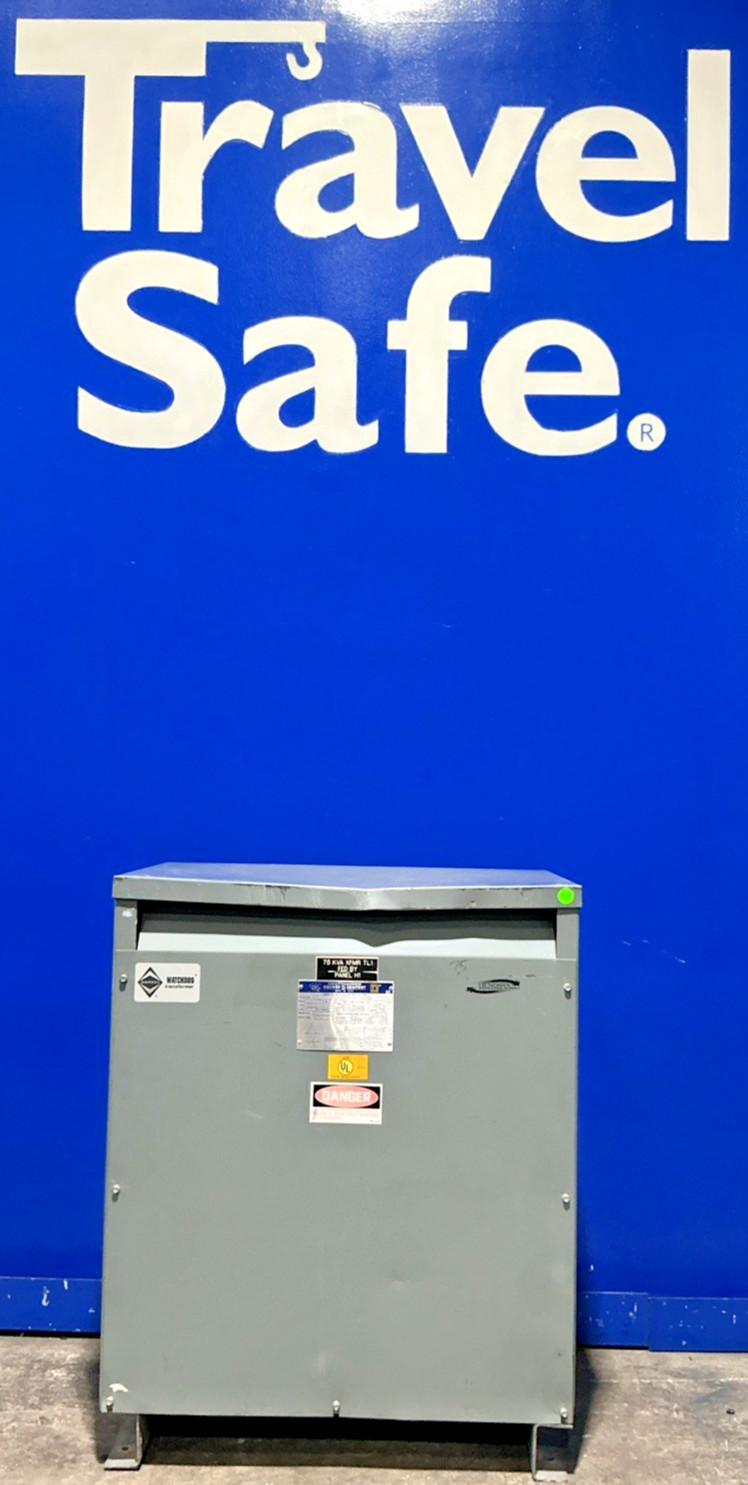 75 KVA 480 Primary, 208Y/120 Secondary, Square D #75T3HF, Transformer, 3 Phase, 60 Hz