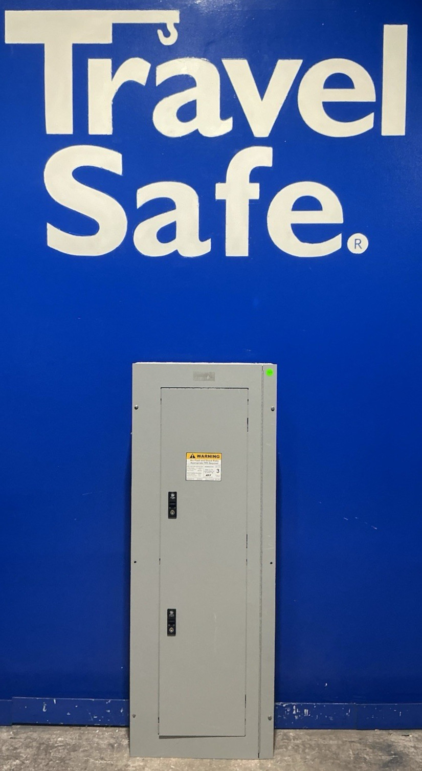 225 Amp. General Electric AQF3422MTX, Main Breaker Panelboard, 225 Amp main breaker, 208Y/120 Volts, 3 Phase