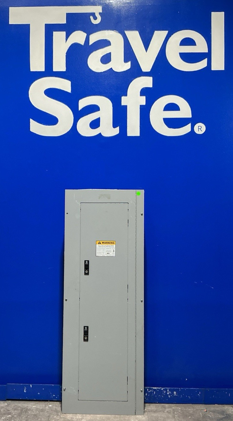 225 Amp. General Electric AQF3422ATX, Main Breaker Panelboard, 225 Amp main breaker, 208Y/120 Volts, 3 Phase