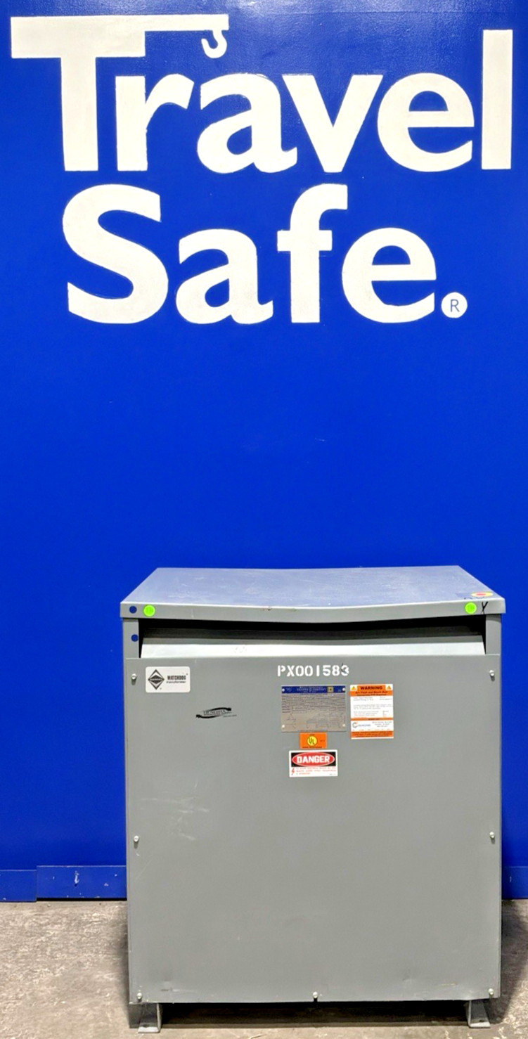 112.5 KVA 480 Primary, 208Y/120 Secondary, Square D #112T3HF, Transformer, 60 Hz