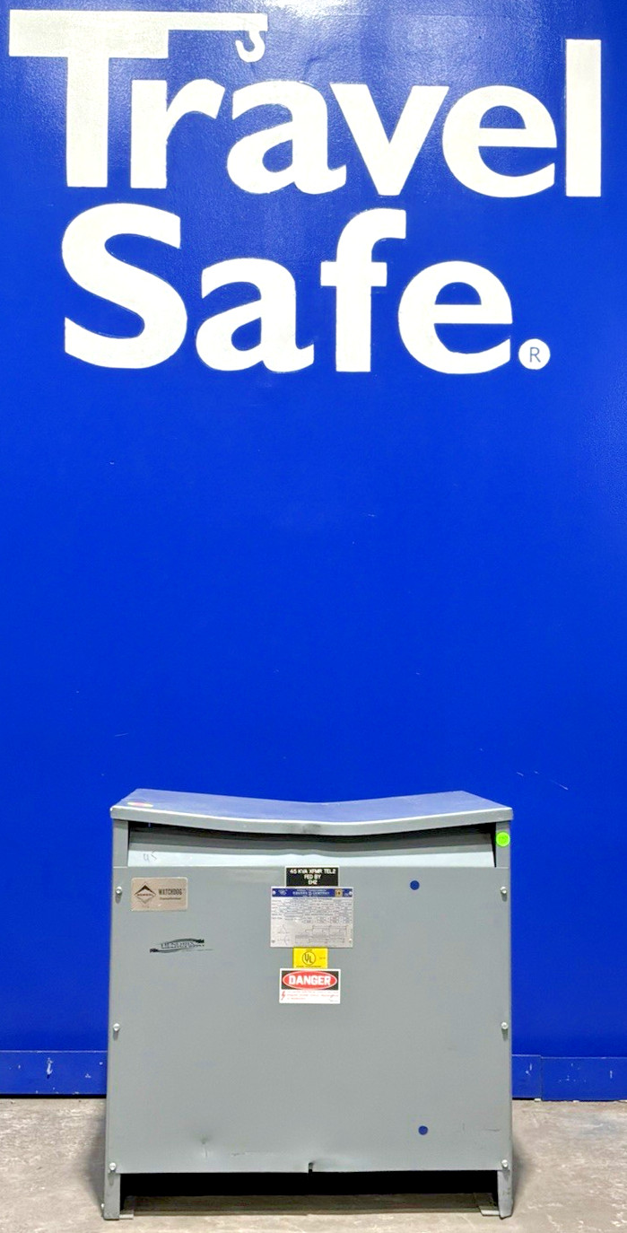 45 KVA 480 Primary, 208Y/120 Secondary, Square D #45T3HF, Transformer, 3 Phase, 60 Hz