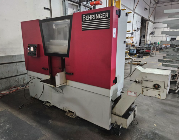 16" x 20" Behringer #HE-411A, automatic horiontal band saw, 225.6" x 1-1/2" blade, 5.1 HP, 33-360 FPM, 2016