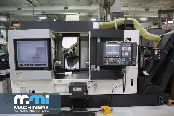 Okuma #Multus-B250II-W-X-750, CNC turning center, 23.6" swing, 29.5" centers, 3.1" bar, 30 HP, 5000 RPM, 60