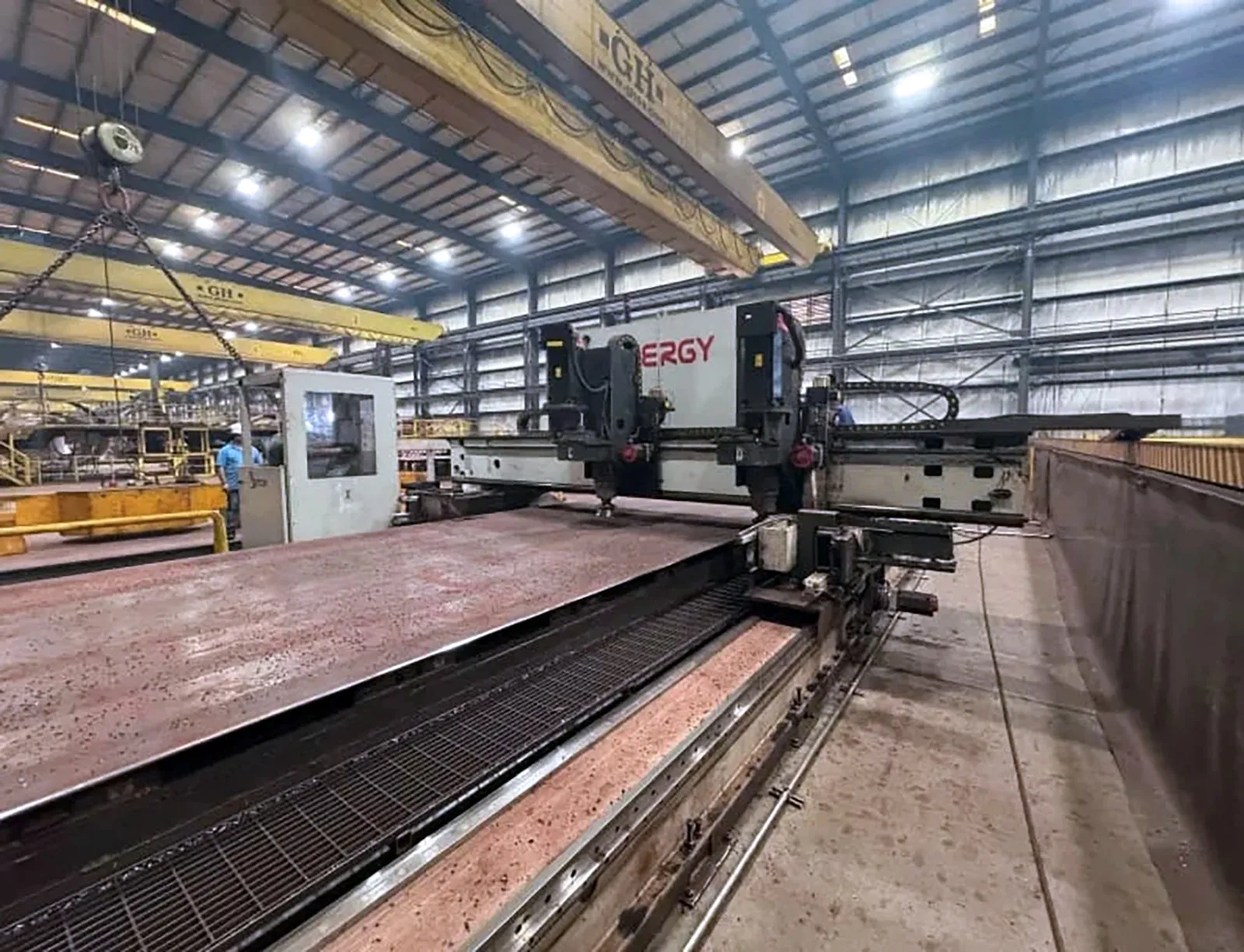 Ficep #Energy-3202GDX Travel, CNC gantry plate drill & mill, 126" plate width, 5.51" thick, 2 spindles
