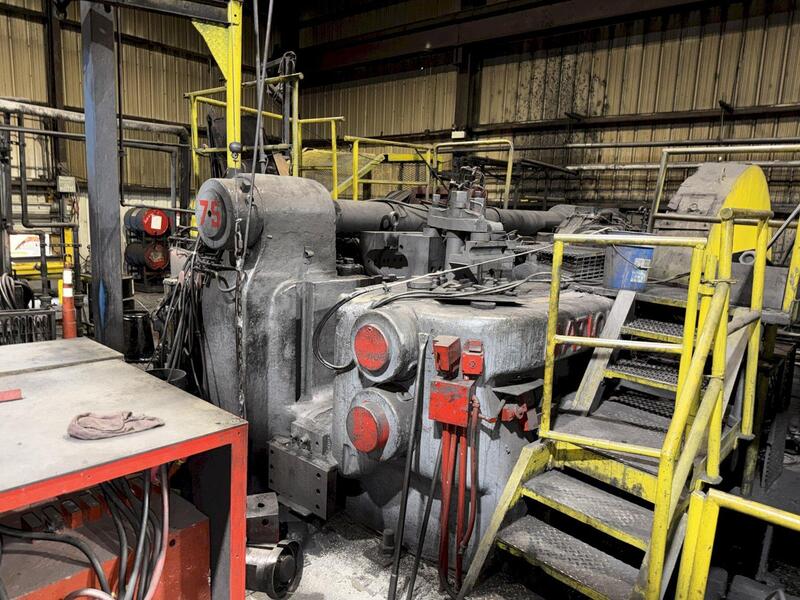 7-1/2" National, Upsetter, 1800 ton, 22" stroke, 25 SPM, 9-1/16" die opening, 11-1/2" gather, 6-1/4" hold