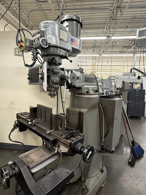 Bridgeport #EZ-Trak, CNC Vertical Mill, 9" x 48" table, 30" X, 12" Y, 16" Z, R8, 60-4,200 RPM, 3 HP, collets