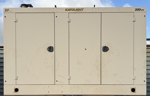 200 KW Kato light #SED200FPJ4T2, diesel generator set, 1800 RPM, John Deere 6068HF475 engine, weatherproof