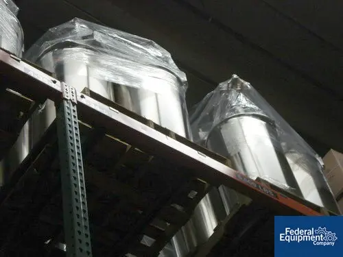 50 gallon Stainless Steel Sanitary Drums, clamped removable top transition piece, Cora sanitary butterfly