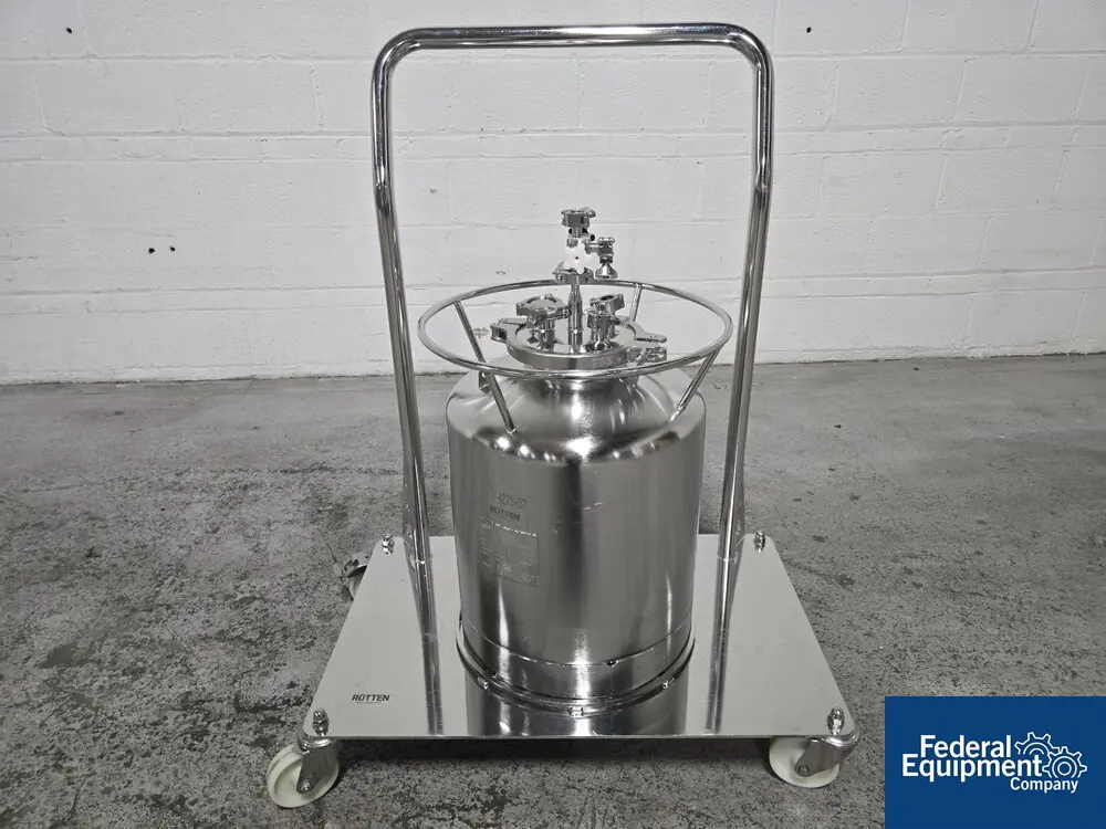 50 liter Rutten Engineering #A2, Stainless Steel Tank, w/ lid, magnetic agitator, portable cart (2 available)