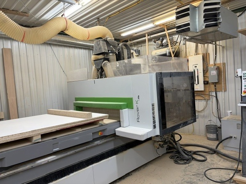 Biesse #Rover-K-FT-1224, CNC Nesting Router, 97" X, 50" Y, 6.7" Z, 4' x 8' matrix table, 12.1 HP, 24000 RPM