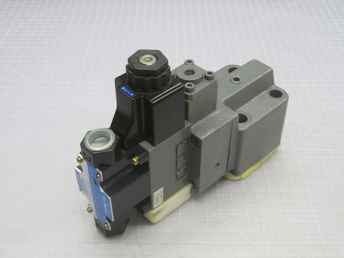 Tokimec #TCG55-03-FEV-P2-B-1, solenoid controlled multi-pressure relief valve assembly