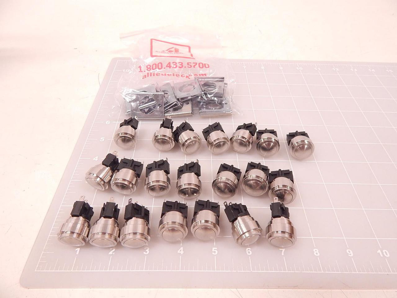 Bulgin #MP0034/3, Push Button Switches, LOT of 21