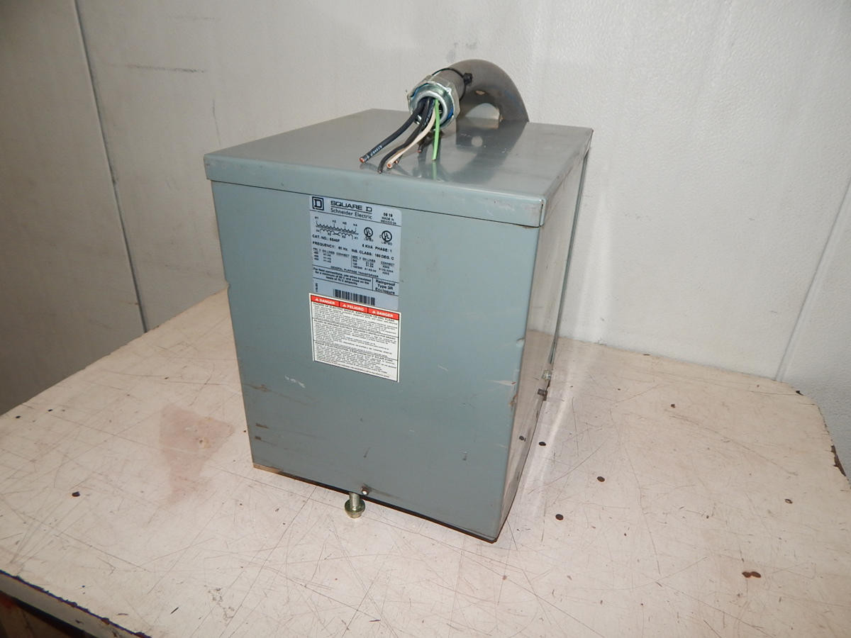 5 KVA 480 Primary, 120/240 Secondary, Square D #5S40F, Transformer, 1 Phase, Type 3R