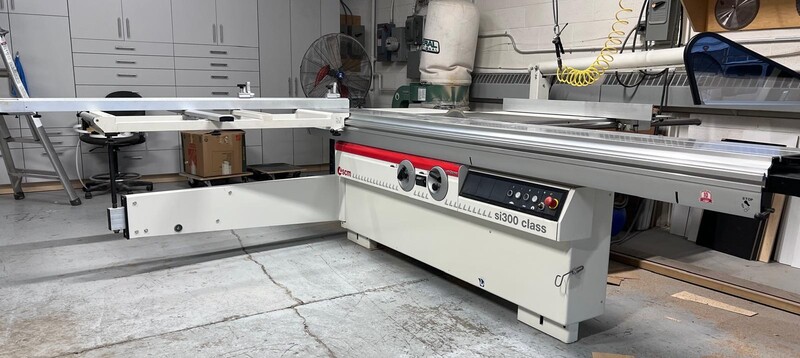 SCM #SI300, Sliding Table Saw, 10.5' stroke, 50" rip capacity, 12" main blade, 3.94" max. depth of cut, 7.5