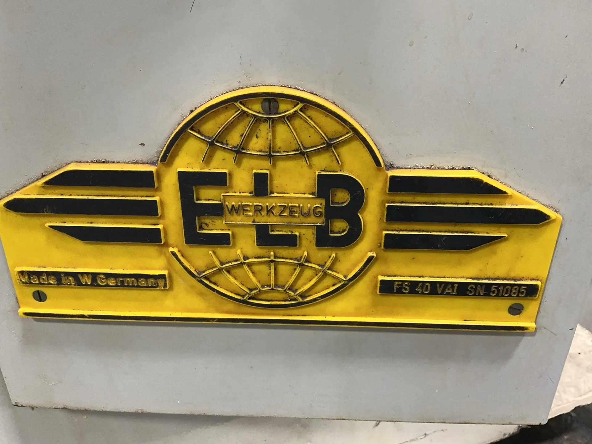 8" x 16" ELB #FS-40-VAI, Surface Grinder, 230 V., 1984