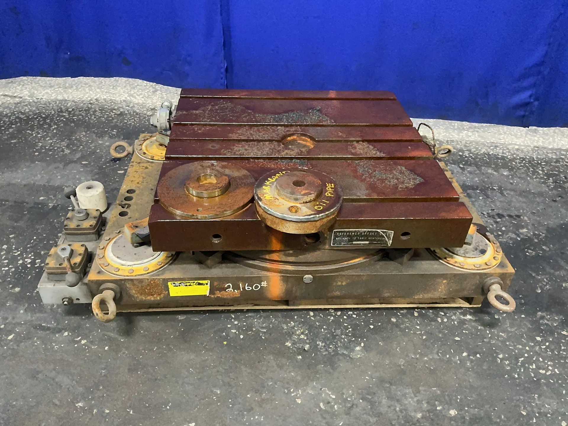 30" x 30" T-Slotted Rotary Table, 15.001" to table centerline