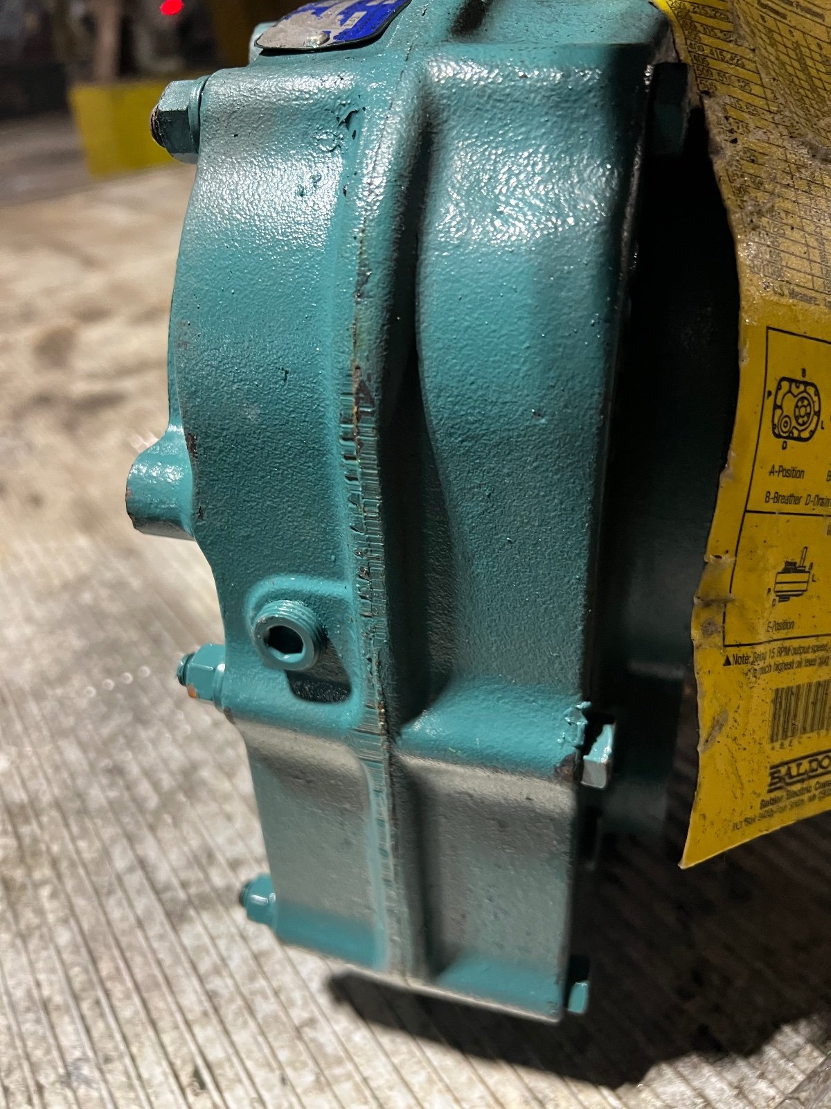 Dodge #SCXT225A, Torque-Arm II shaft mount speed reducer, 8.42 HP, 1994 RPM max input, 23.46:1 ratio