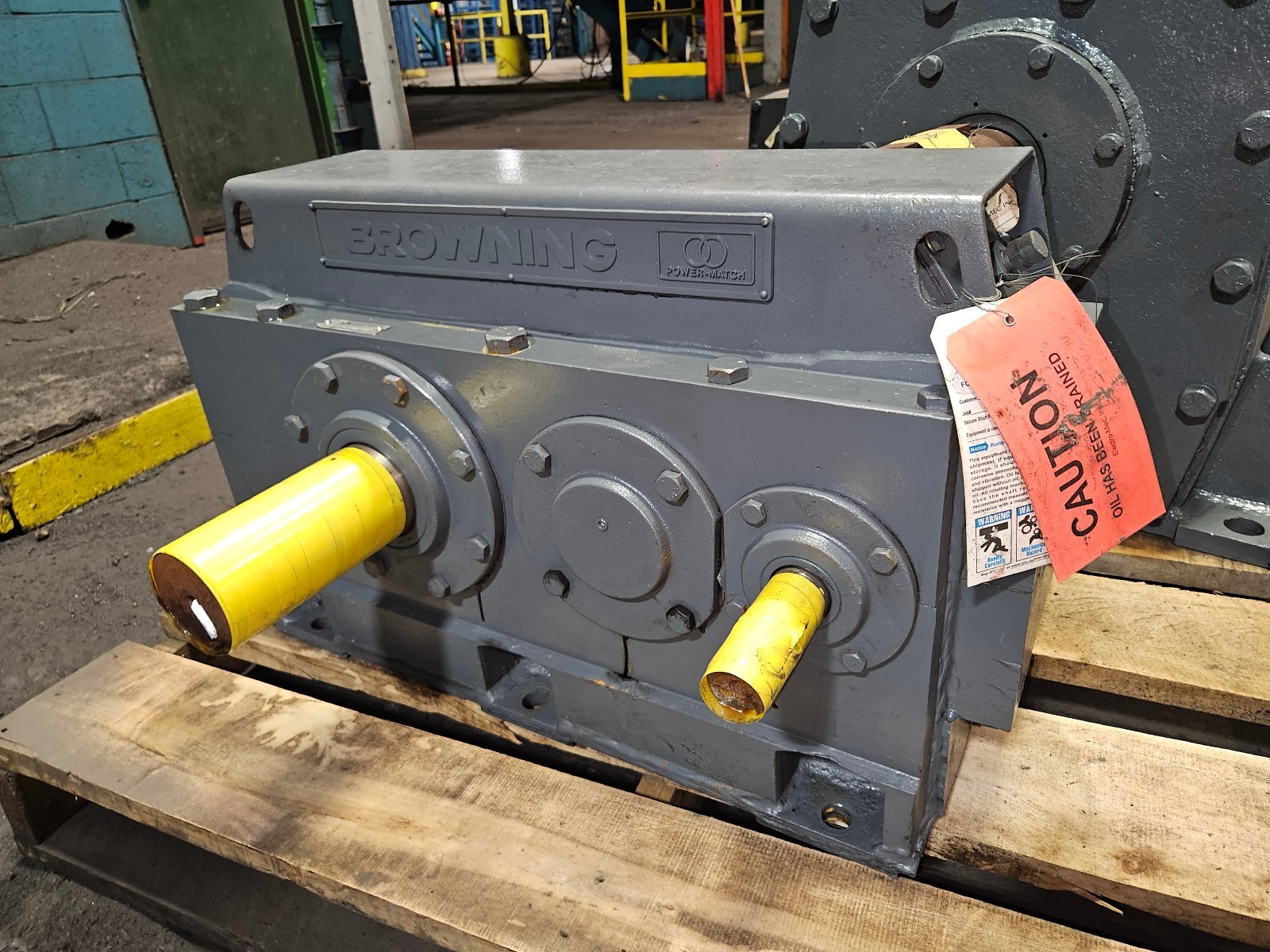 Browning #57BD31, Power-Match parallel shaft gear reducer, 30.37 :1 ratio, 20 RPM output, 57,000 in-lb peak
