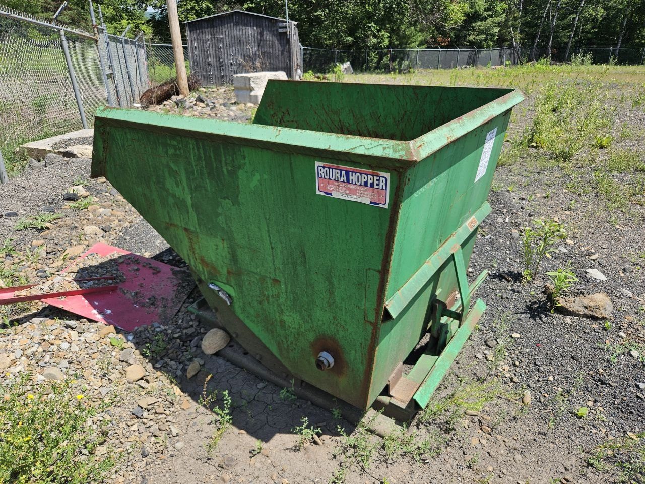Roura #3T-3/16-410, Self-Dumping Hopper, 1.5 cu. yd., 6000 lb. capacity
