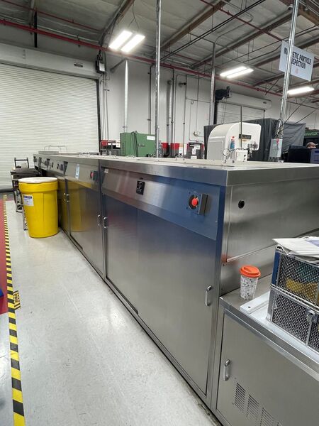 Crest #COC4-4824-HE, ultrasonic cleaning system, wash, rinse, rinse, dry, 2009