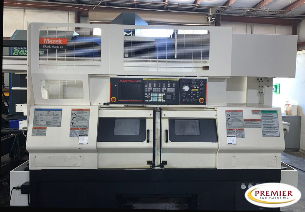 Mazak #Dual-Turn-20, CNC turning center, twin spindle, twin turret, Mazatrol PC Fusion 640T Control, 12.6"