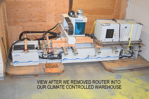 Weeke #Optimat-BHC-Venture-3L, CNC Router, 18 KW, 63/35 amps, 2-zone safety mats, safety fences, scrap