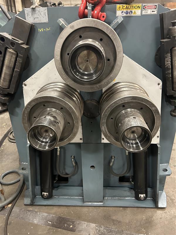 Durma #PBH-100, profile bender, 3 roll driven, 4.3"/3.9" shaft diameter, 12.4" roll diameter, 15 HP, 26.2