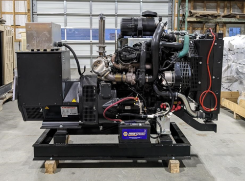 50 KW FPT, diesel generator set, FPT 3.4L engine, EPA Tier 4 Final, open skid, warranty, new, 2024