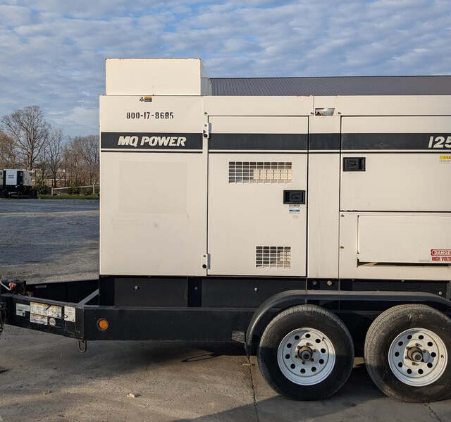 100 KW MultiQuip #DCA-125SSIU4F, mobile diesel generator set, 125 KVA, 3 phase, Isuzu 5.1L engine, sound