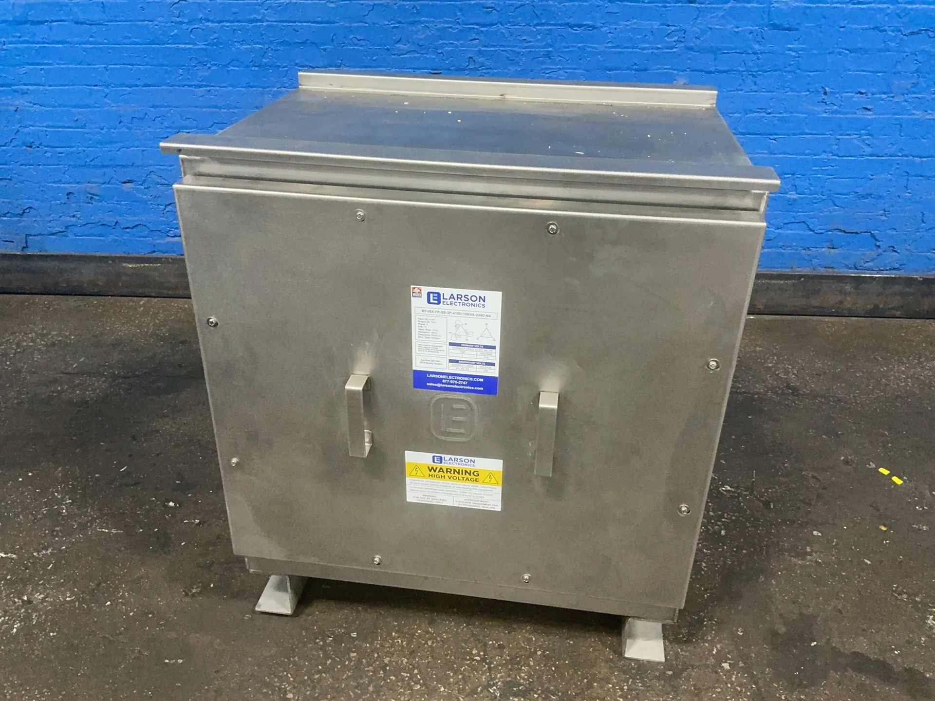 15 KVA 415 Primary, 230 Secondary, Larson Electric MT-ISX-FP-SS-3P-415D-15KVA-230D-N4, transformer, 230/415
