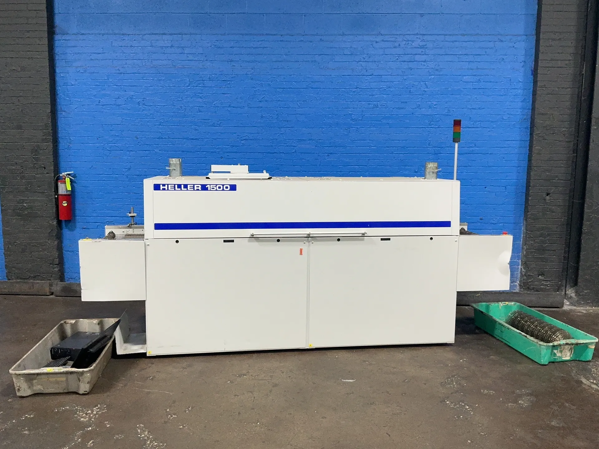 Heller Industries #1500SX, reflow oven, 24" x 135" x 2" chamber, 22" belt, 60 A, 3/50/60/208/240, 2000