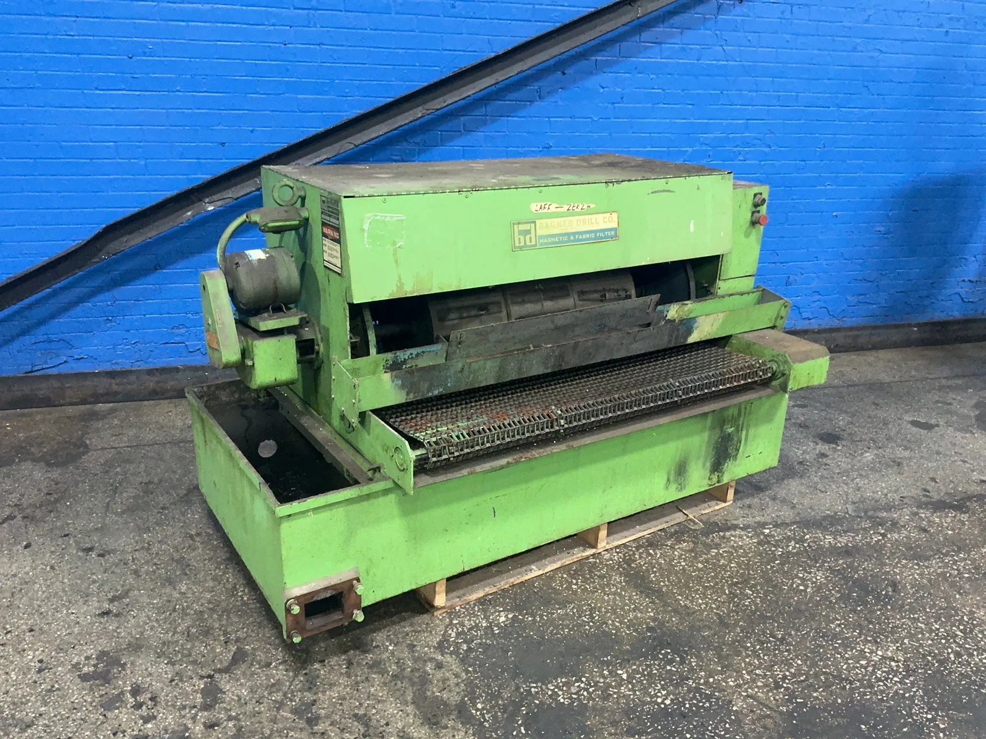 Barnes Drill #MPE-25, filtration unit, 18" x 46", .33 HP, 1725 RPM, 3/60/230/460