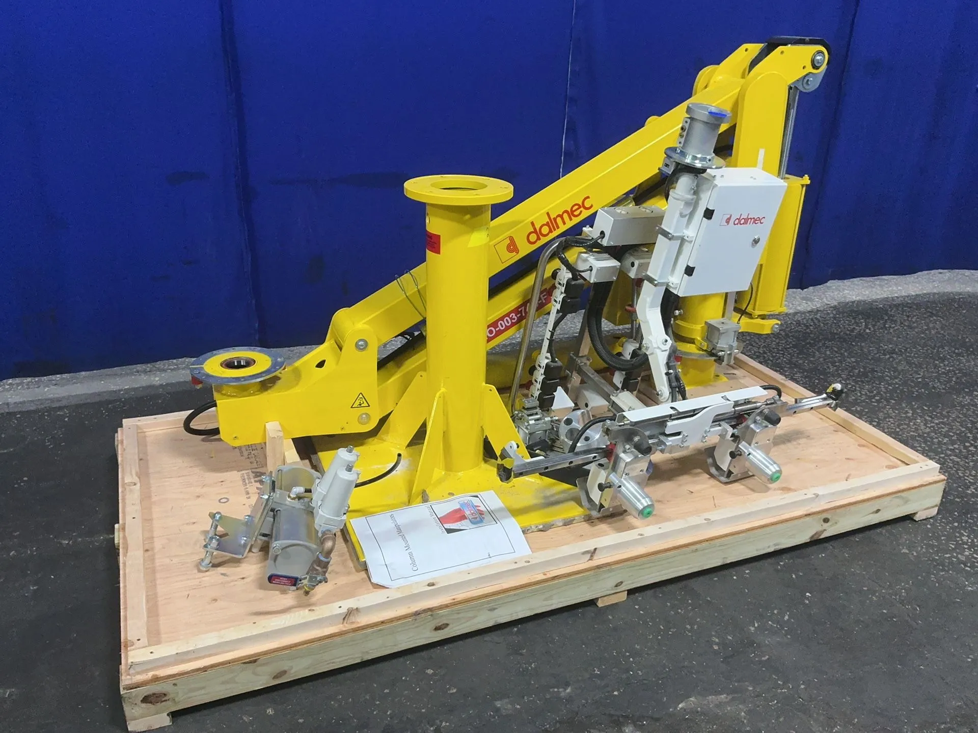 75 Lb. Dalmec #PEC, column mounted manipulator, 87" x 44" x 51" part, 0.90 MPa, 2020 (3 available)
