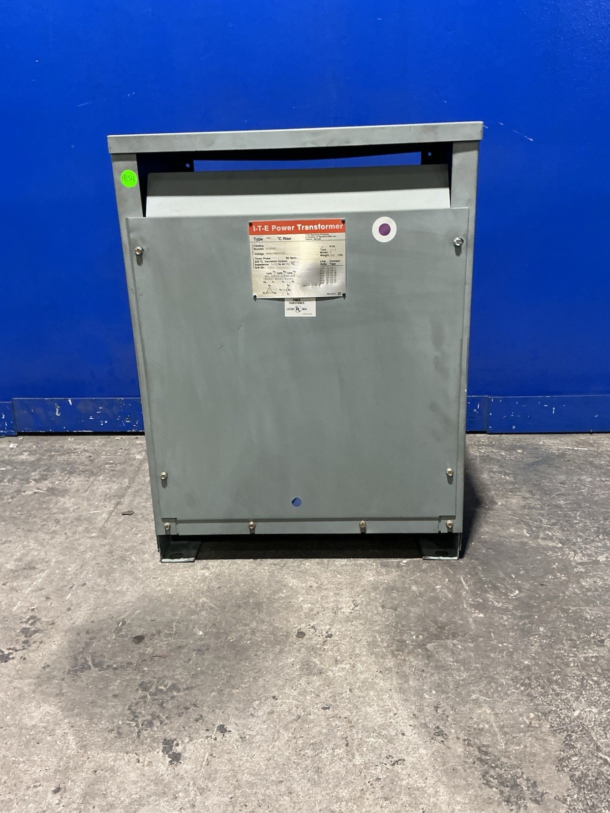 45 KVA 480 Delta Primary, 208Y/120 Secondary, ITE 3F3Y045, Dry Type Transformer, 3PH, 60 Hz