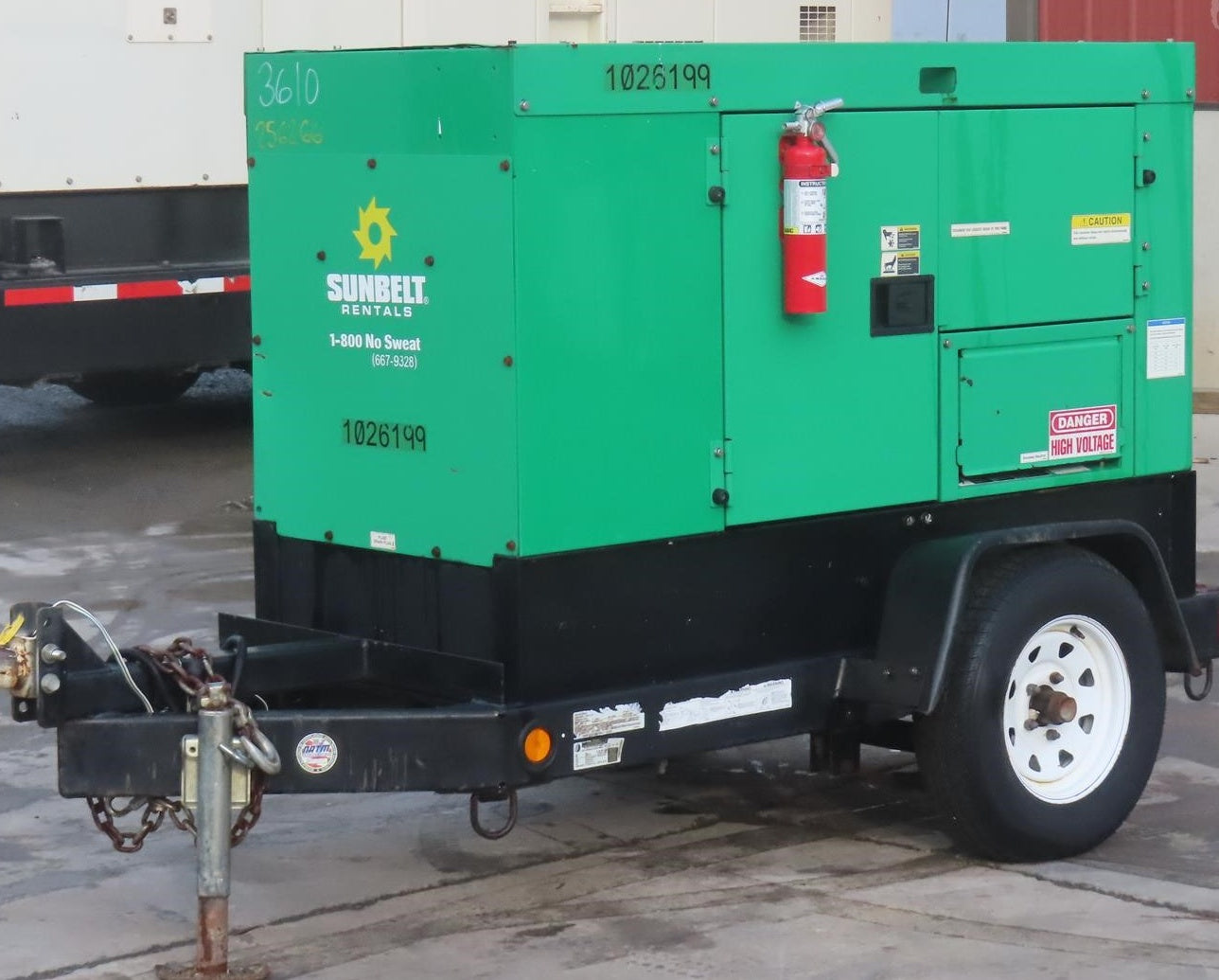 20 KW MultiQuip #DCA-25SSIU4F, mobile diesel generator set, 25 KVA, Isuzu 4LE2T engine, sound attenuated, 41