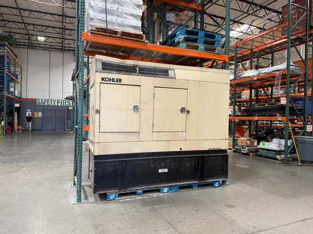 34 KW Kohler #30ROZJ71, diesel generator set, 120/208 Volts, 277/480 Volts, enclosed, base fuel tank