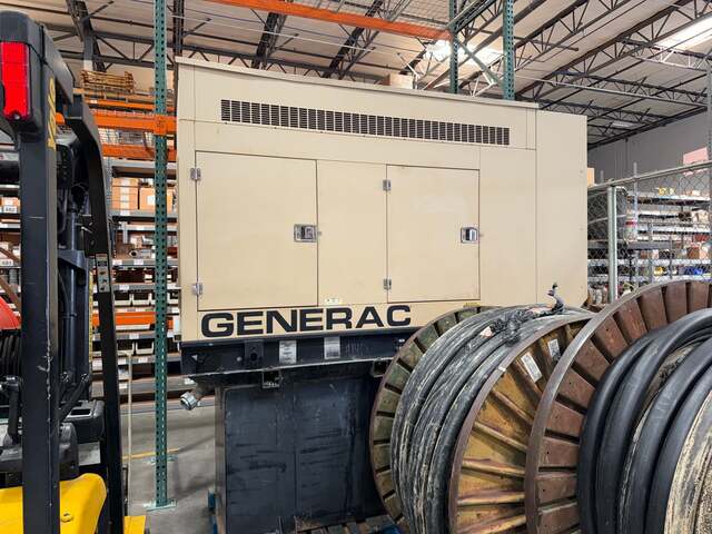 60 KW Generac #SD0060, diesel generator set, 120/208 Volts, 3 phase, John Deere engine, enclosed, base fuel
