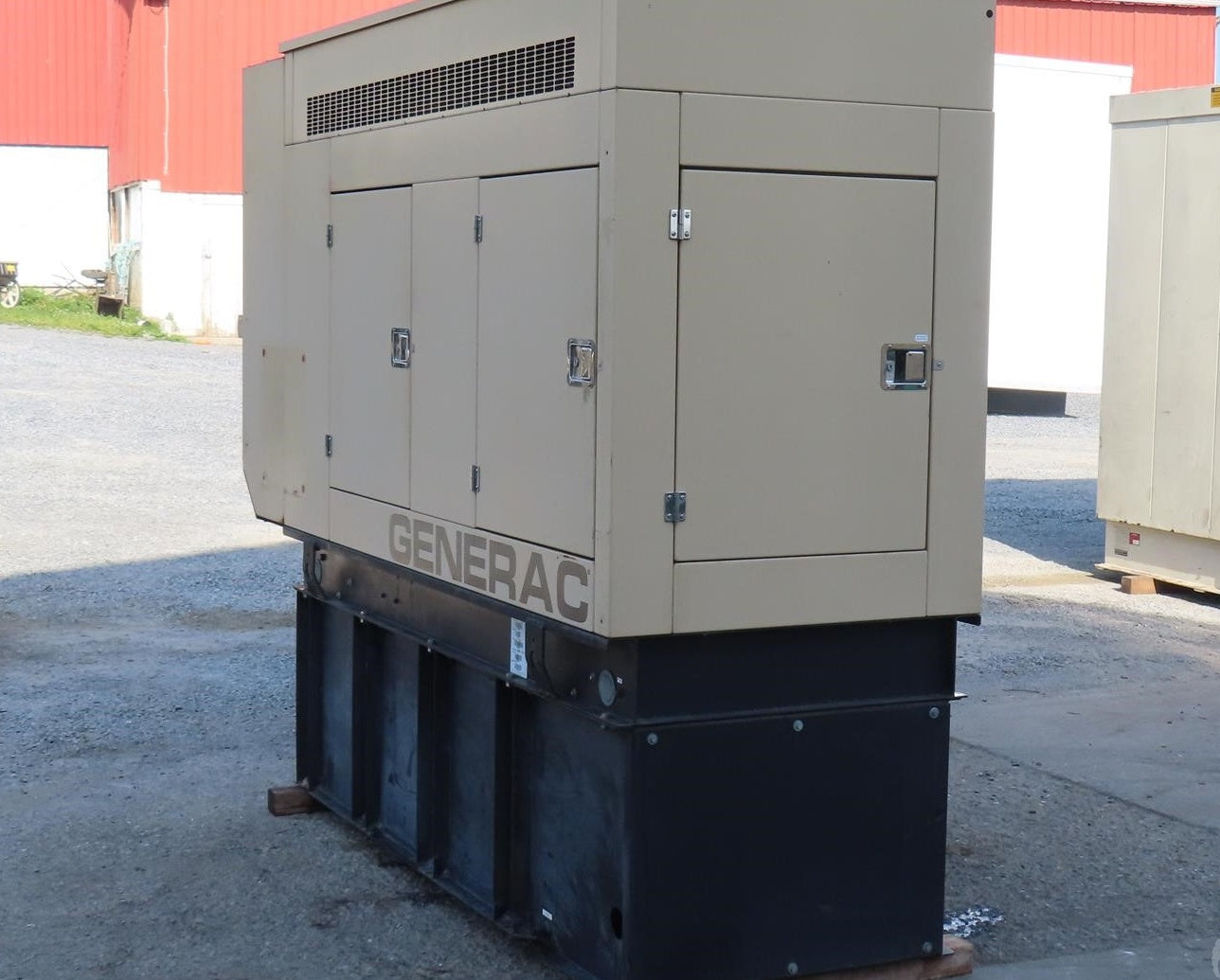 60 KW Generac #SDOO60, diesel generator set, 1 phase, 75 KVA, John Deere 5030HF270 engine, 95 HP, sound