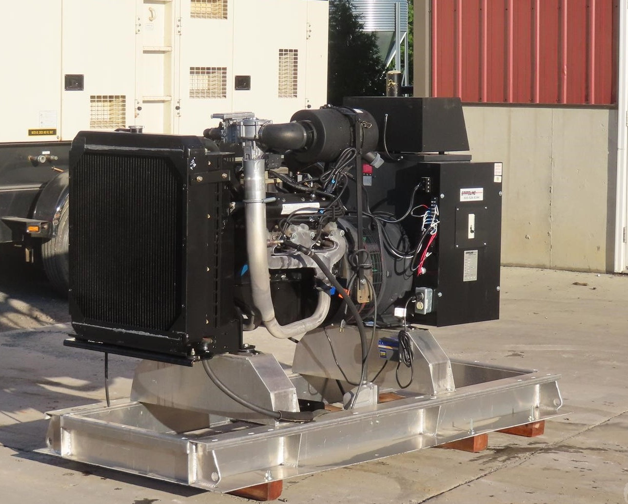 60 KW Stateline #SG-60, natural gas/LP generator set, 120/208 Volts, 3 phase, GM 5.7L engine, 80 HP @ 1800