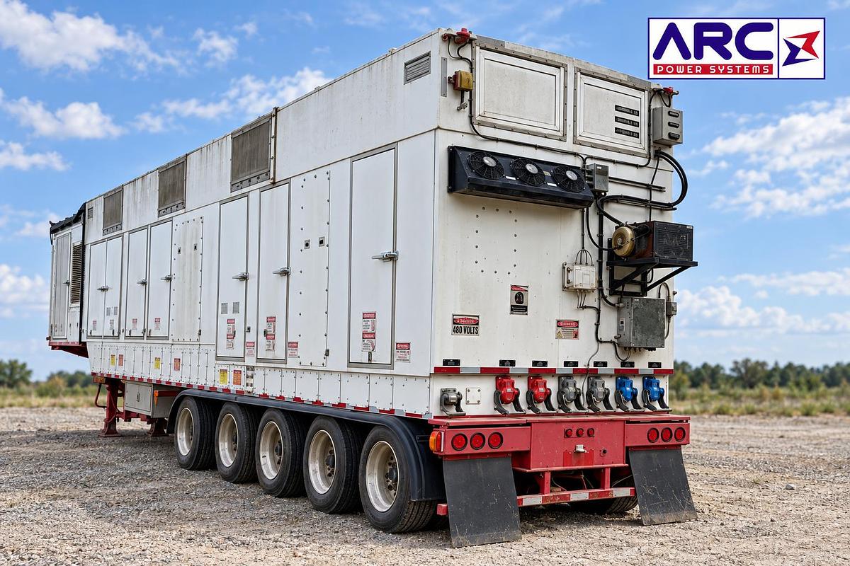 5000 KW Siemens #501-KB7S, mobile natural gas turbine generator, 5250 KVA, 2600 Volts, 3 phase, 60 Hz
