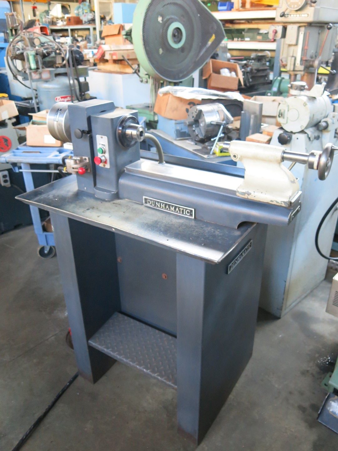 Dunham-Bush, 5C collet speed lathe, Hardinge taper lock spindle, Dunham 5C collet air drawbar, 230 V., 3 phase